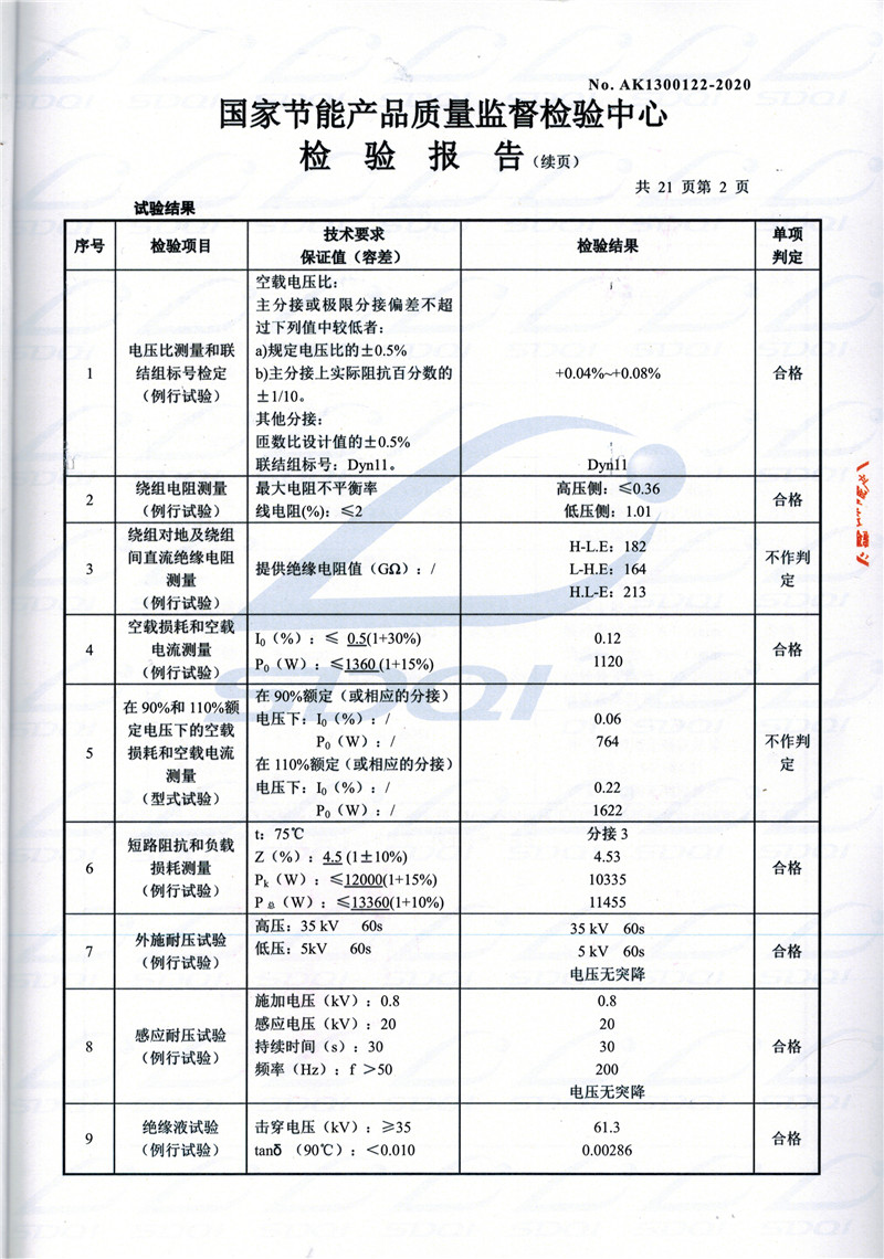 高低压试验报告-S11-1250巩义巩义巩义油浸式变压器-2.jpg